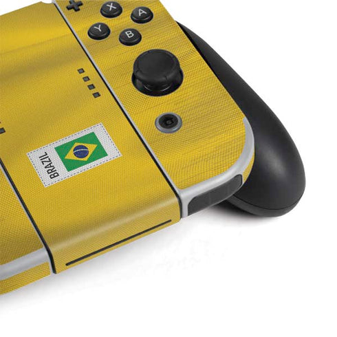 Brazil Soccer Flag Nintendo Switch OLED (2021) Skin
